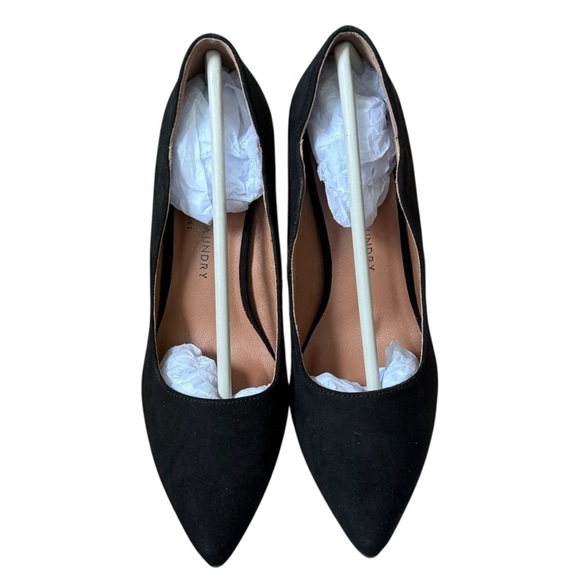 Chinese Laundry's SPICE Micro Suede Pump Pointed Toe 3.5” Heel Black Women 8 - Picture 3 of 13